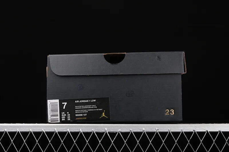 All categories Air Jordan Jordan series basketball shoes Air Jordan 1 Low New version Air Jordan 1 Low "University Gold" AJ1 Joe 1 black and yellow toes Pikachu cultural and leisure sports sneakers 553558-127